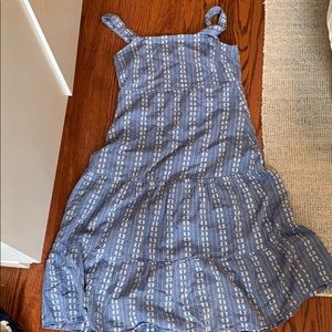Madewell embroidered button back tiered sundress